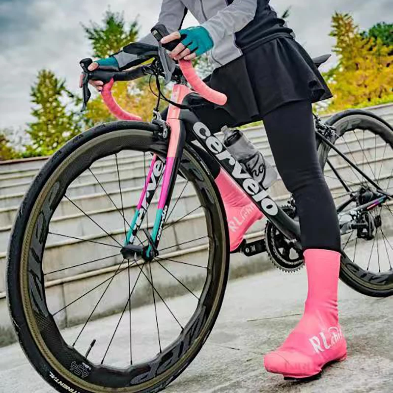 OEM-cubierta de zapato de bicicleta personalizada o sin logotipo, impermeable, a prueba de viento, aerodinámica, Unisex