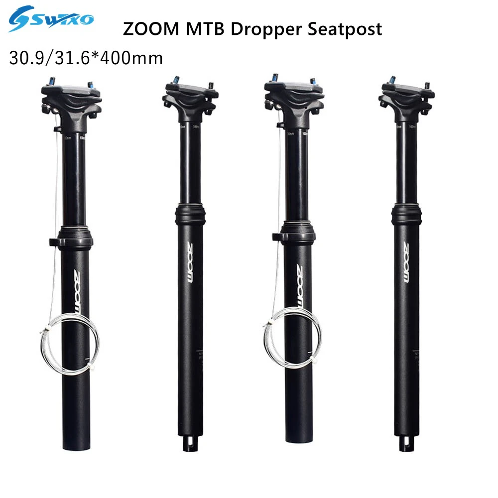 SWTXO MTB Suspension Seatpost 30.9/31.6*400mm Mountain Bike Hand Remote