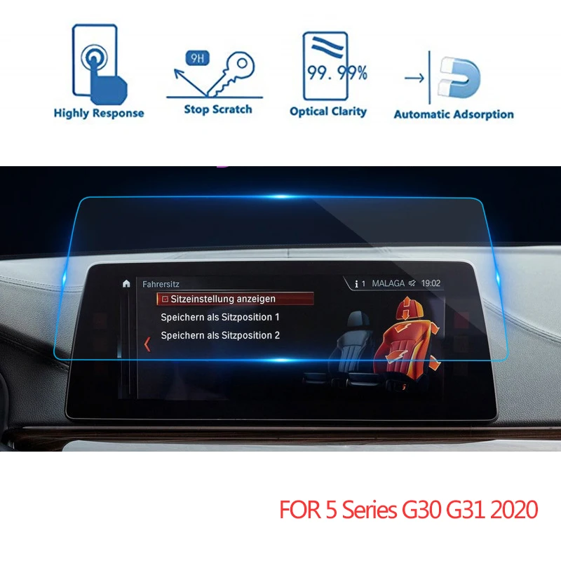

For BMW Series 5 G30 G31 2020 Cockpit Digital Film Dashboard Panel Navigation Instrument Protective Glass LCD Screen Film