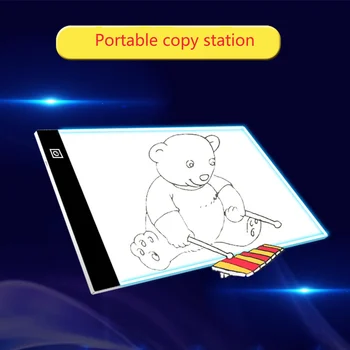 

A4 Copy Tablet LED Cartoon Painting LED Light Pad Drawing Board DIY Luminous Writing Supplies Luminous board painting supplies