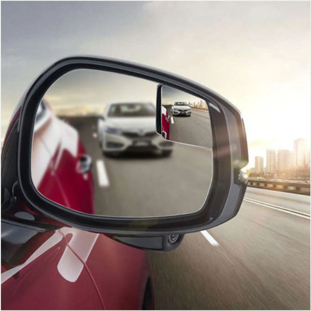 1 Pair Car 360 Degree Framless Blind Spot Mirror Wide Angle Sector Convex Mirror Sector Side Blindspot Rearview Parking Mirror stampede bug deflector Exterior Parts