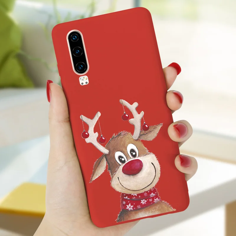 Чехол для телефона с рождественским рисунком huawei P30 lite PRO P20 P Smart 2018 2019 P10 P9