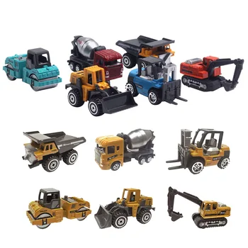 

6 in 1 Alloy Mini Engineering Car Sets Develop Children Curiosity Creativity 1/64 Metal Simulation Vehicle Toys Model