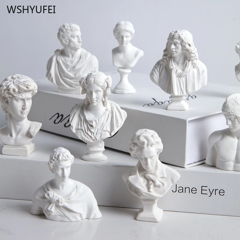 1pcスケッチ頭像石膏バストmini Statue石膏スケッチ線画教材装飾アクセサリー 彫像 彫刻 Aliexpress
