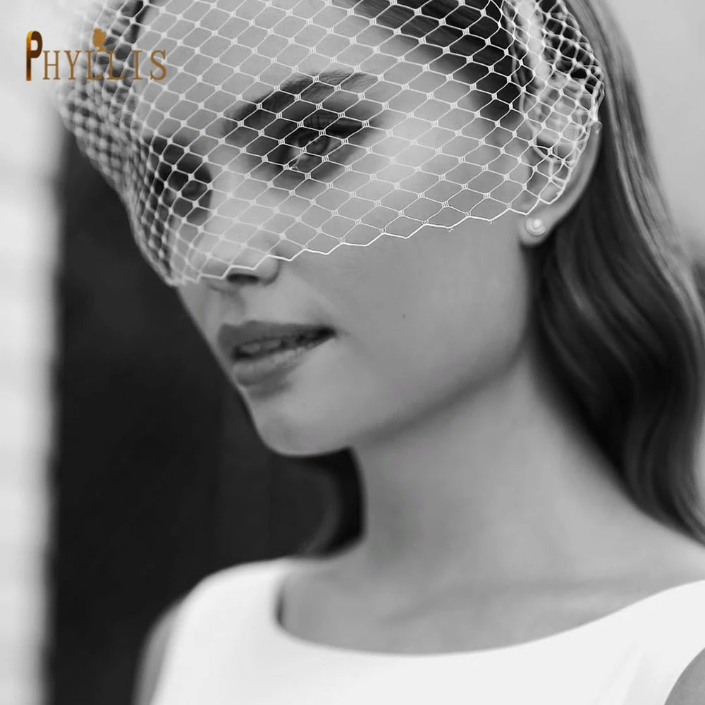 JM19 Bridal Birdcage Veil Blusher Veil Short Veil Russian Tulle Cage Veil Face Veils Fascinator Wedding Accessories for Bride JM19 Bridal Birdcage Veil Blusher Veil Short Veil Russian Tulle Cage Veil Face Veils Fascinator Wedding Accessories for Bride