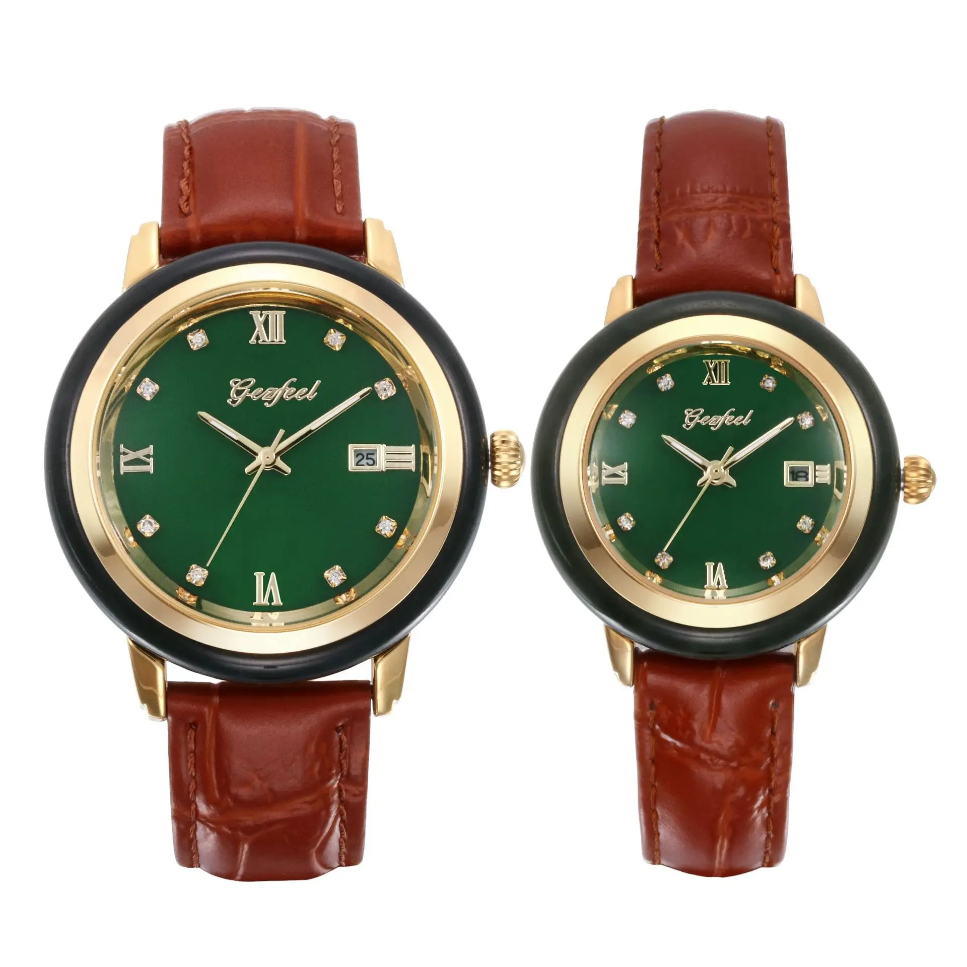 

Brand New Couple Watch Jade Quartz Women Watches luxury High Quality Hetian jade creative popular popular business Men's watches