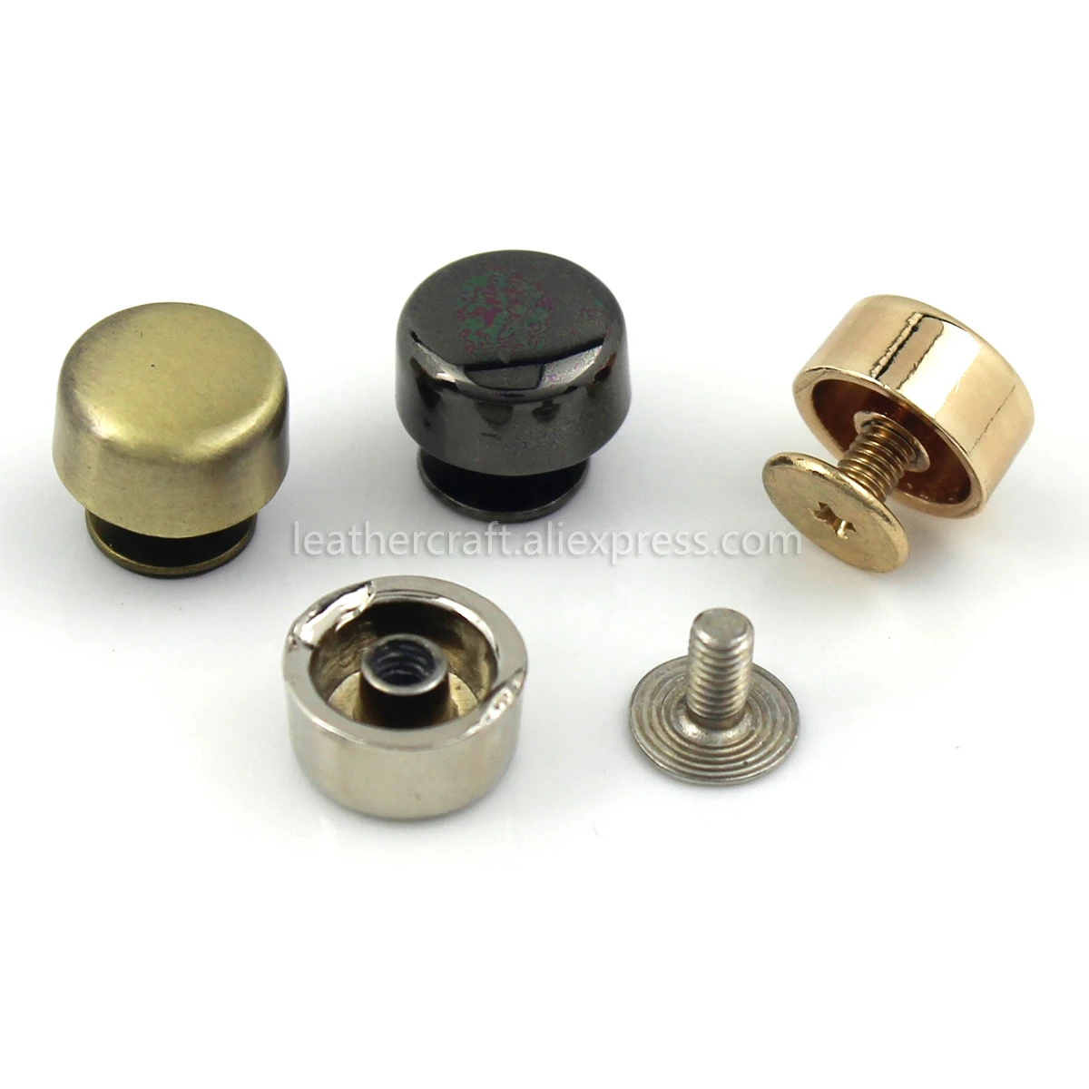 4pcs Metal Screw Back Rivets for Leather Studs Nail Garment Leather Craft Belt Wallet Bag Decoration Hardware 10mm metal rivets,leather rivets,belt strap rivets
