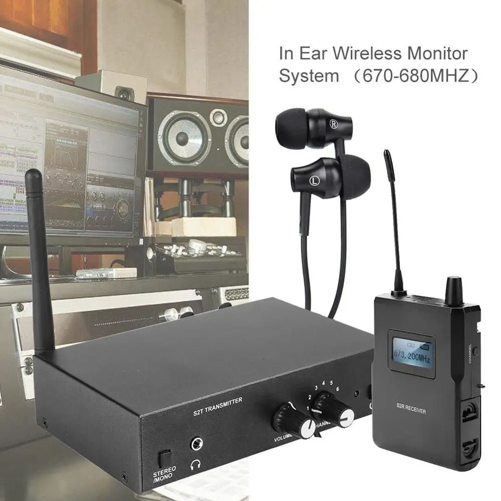 Для ANLEON S2 стерео беспроводной монитор система в уши 863-865MHZ 100-240V US Plug