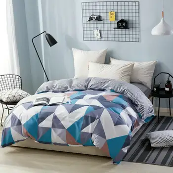 

50Duvet Cover Geometric Bed Cover for Kids Adults Single Double Bed Bedroom Use (no pillowcase) XF719-6
