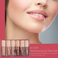 6 Colors Glossy Lipstick Set Pigmented Liquid Lip Gloss Gift Set Nourish Plump and Sexy Lips Perfect Gift for Friend Family