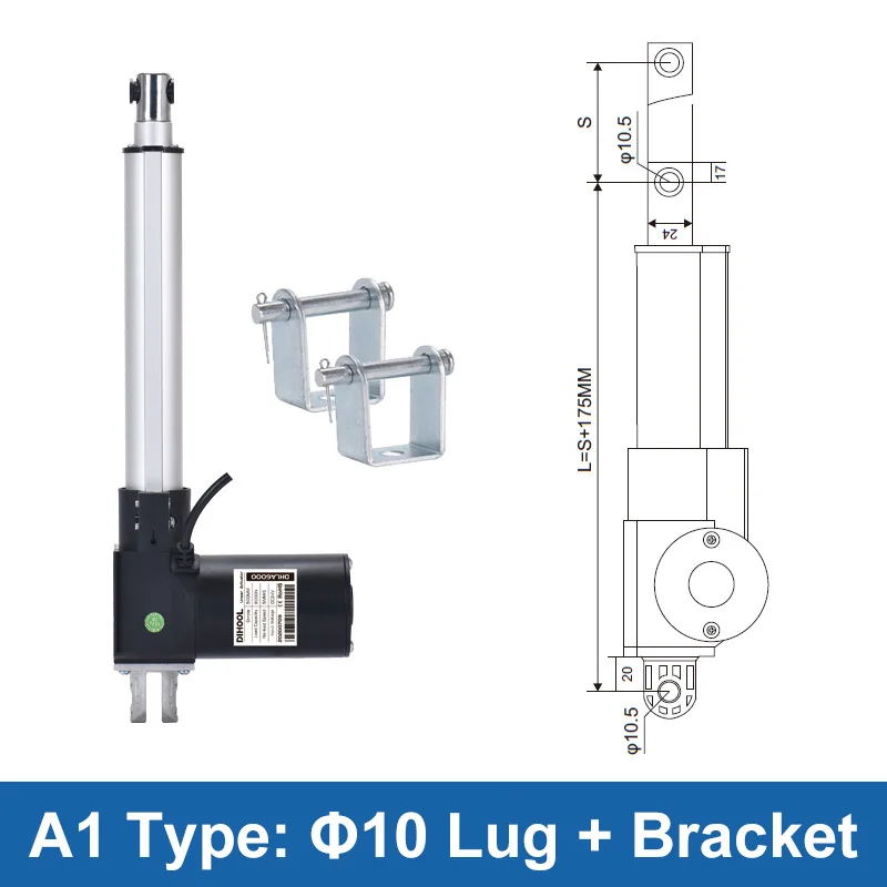 50mm~1000mm DC 12V Linear Actuator 3000N Linear Drive Electric Linear Motor