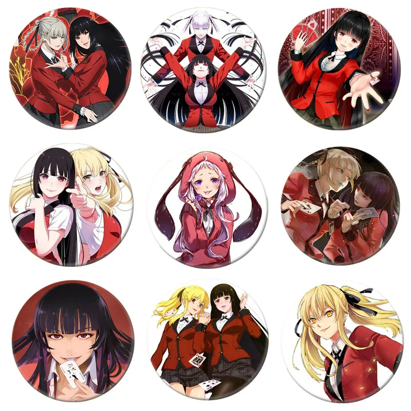 Anime Manga KAKEGURUI Brooch Pin Brestpin Yumeko Jabami Badge For Clothes Backpack Decoration Children's gift