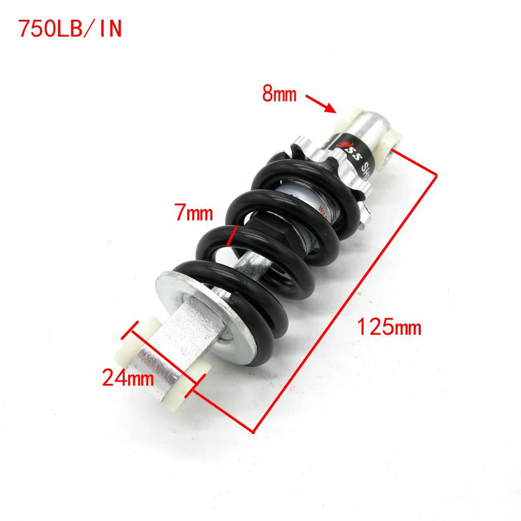 1 Piece 125mm 750lbs Rear Shock Absorber Suspension For 2 Stroke Quads Bikes Dropshipping