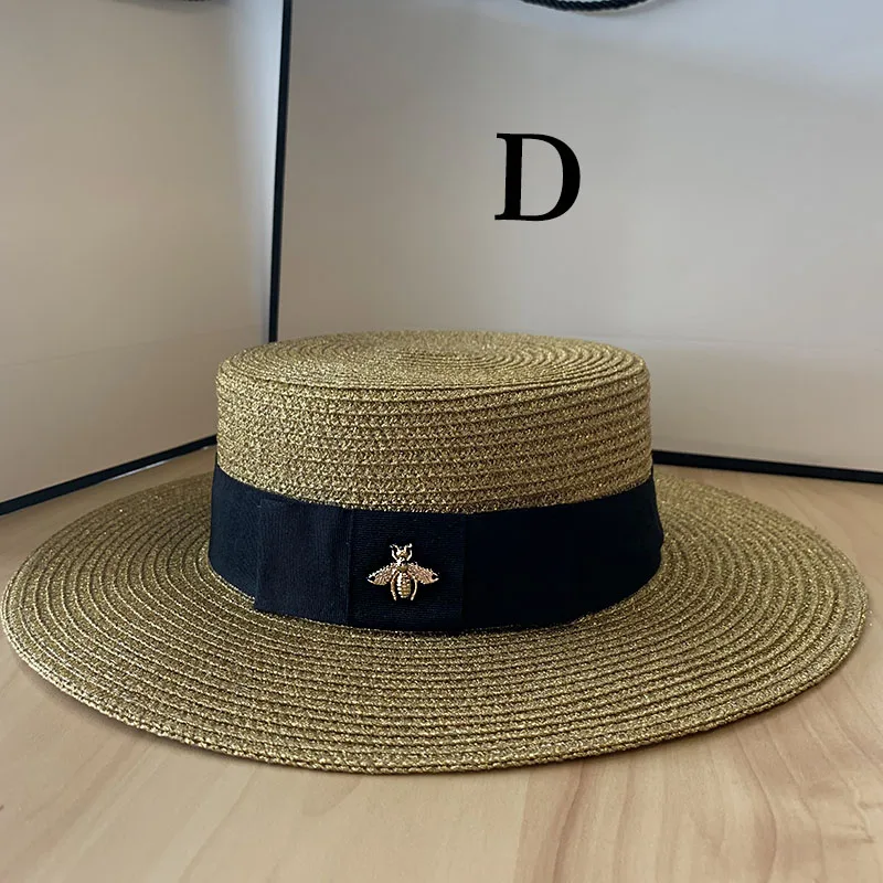 Ht261 Ladies Sun Hats Small Bee Straw 
