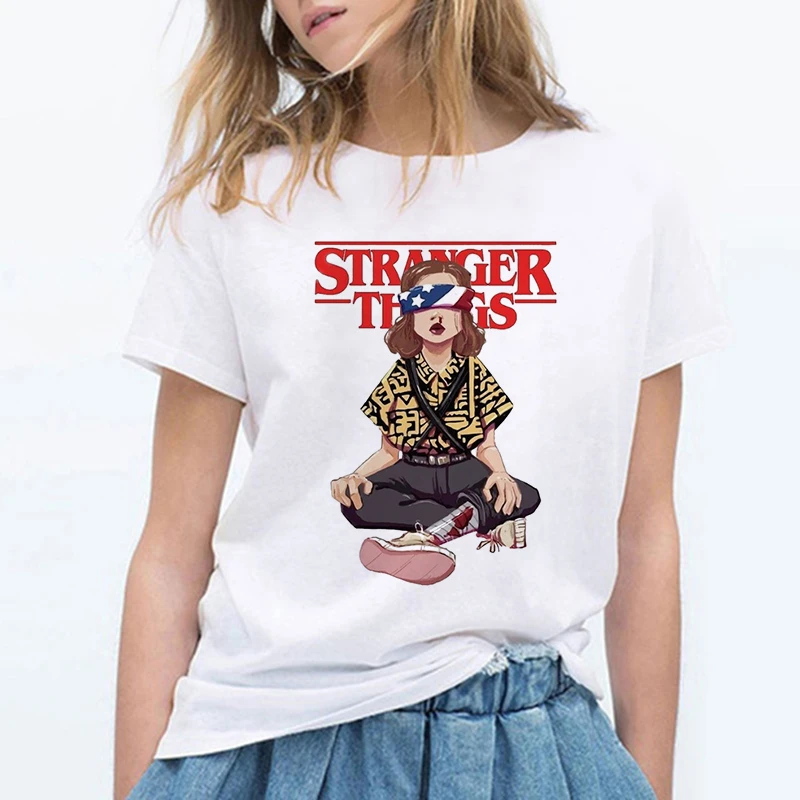 Stranger Things 3 T Shirt Women Eleven Tshirts girl Female halloween T  shirt femme t Shirts Upside Down tops tee Camisetas Mujer|T-Shirts| -  AliExpress
