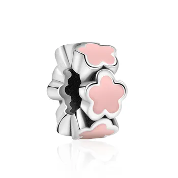 

2019 NEW 100% 925 Sterling Silver Brand New Youth Cute Flower Isolation Beads Charm Original Charm Women Jewelry Factory Direct