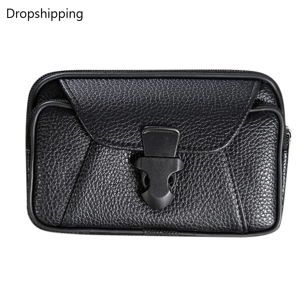 

Men's Wallet Outdoor Fashion Card Key Mini Wallets Trend Solid Color Lychee Leather Purse Bag Coin Wallet Purse Dropshipping #2