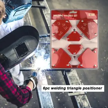 

6pcs Welding Triangle Positioner without Switch Multi-Specification Magnetic Fixed Angle Tool Welding Accessories