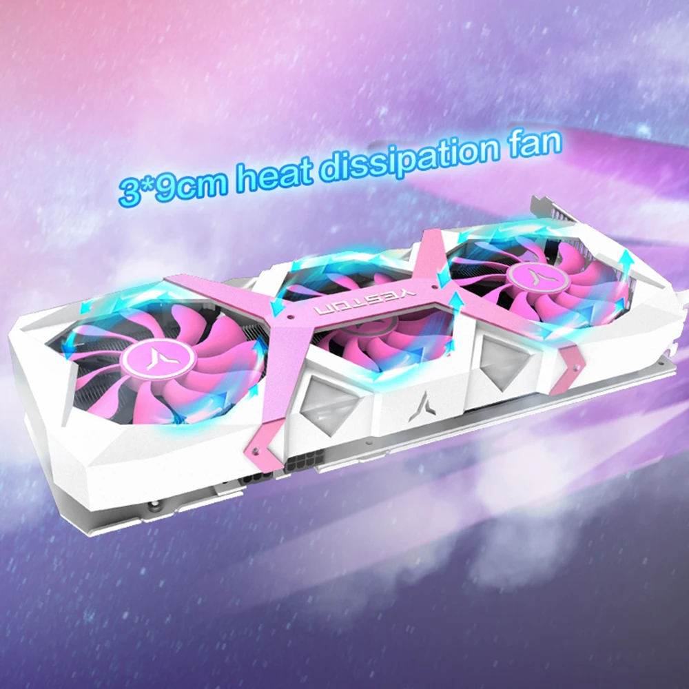  RX 5700 XT GPU 8GB GDDR6 256bits Graphics Card Dress Tycoon Pink Super Evolution Desktop PC 7nm Gam