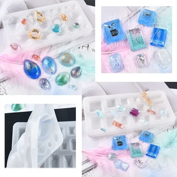 

PopularDIY Two Pendants Durable Silicone UV Resin Jewelry Tools Dried Flower Molds Handmade Pendant Jewelry Tool
