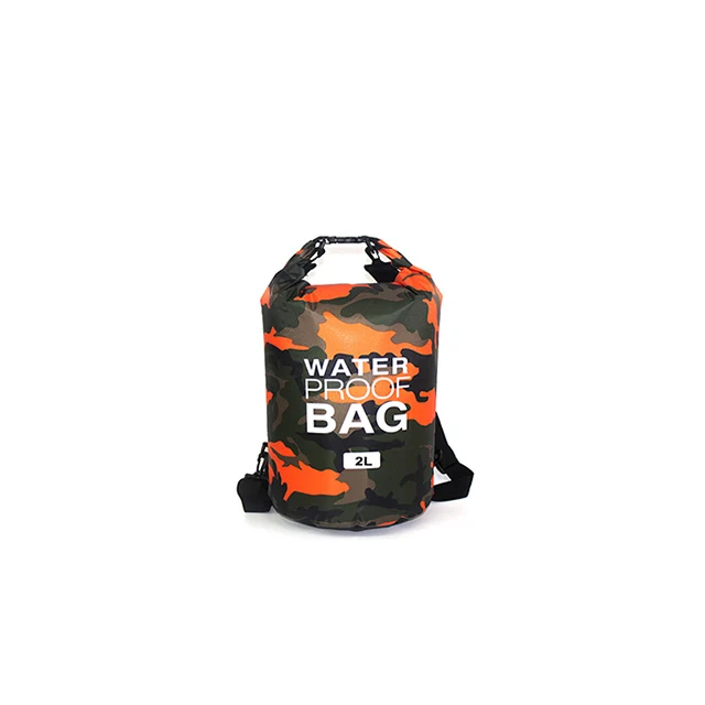 30L Waterproof Swimming Bag Dry Sack Camouflage Colors Fishing Boating Kayaking Storage Drifting Rafting Bag 2L 5L 10L 15L XAZ9 2L Orange