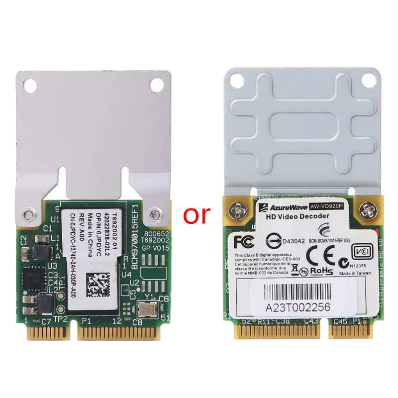 BCM970012 BCM70015 Кристальный декодер формата HD карты AW-VD904 мини PCIE карты для APPLE tv ноутбуков