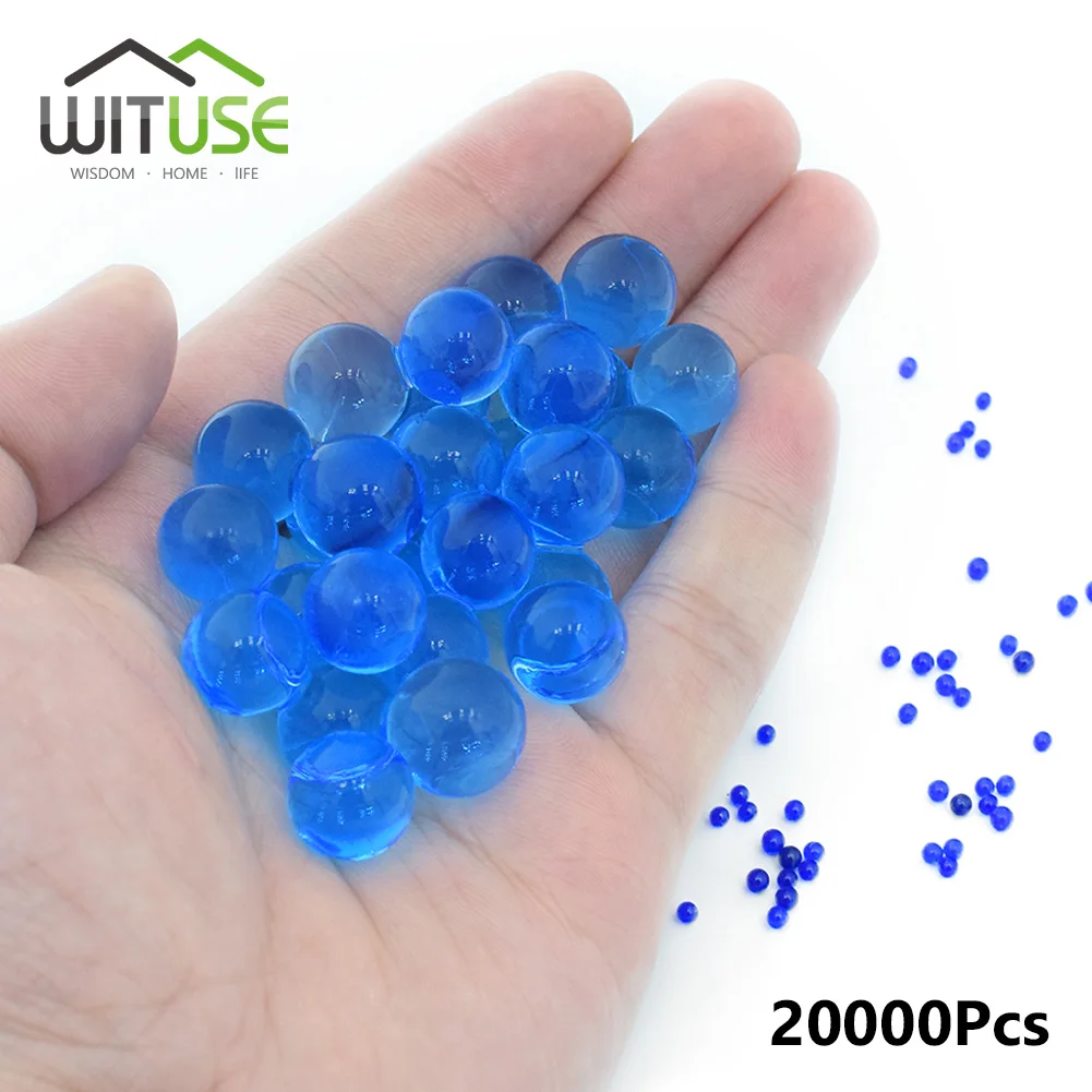 Blue 20000 шт/партия 6 мм Цвета Мягкий Кристалл водный Пейнтбол Пуля для ружья выращивания воды бусины растут шары водяной пистолет кристаллическая почва - Цвет: Blue
