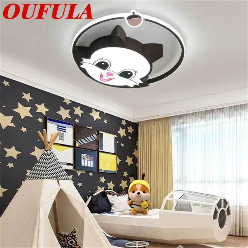 

OUFULA Children's Ceiling Lamp Squirrel Modern Fashion Suitable For Children's Room Bedroom Kindergarten