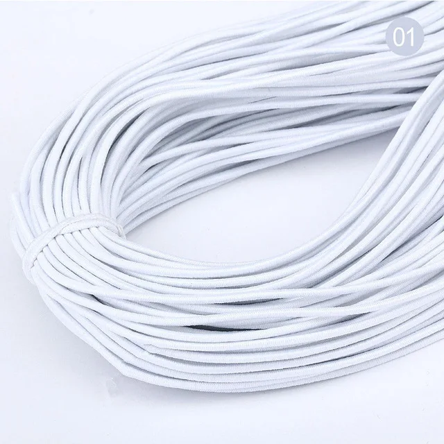 Vibrant 2mm Round Elastic Band for DIY Sewing Projects - 5 Yards