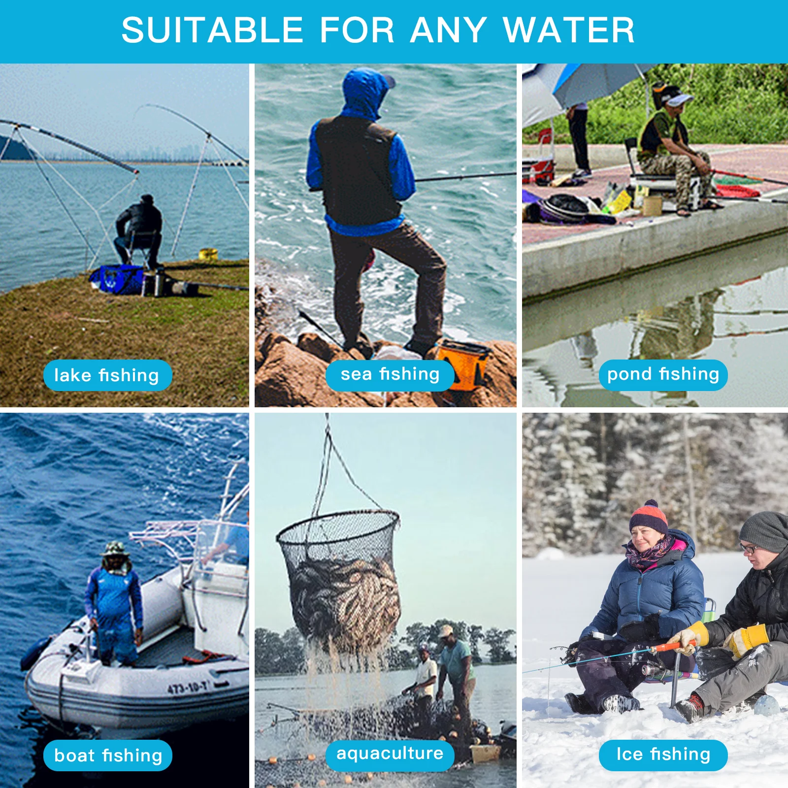 HD Fish Finder Underwater 30M Fishing Camera Rechargeable Water Depth Echo Sounder Fishing Instrument Equipment Fishfinder