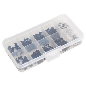 

180Pcs M3*6/8/10/12 Screws Box Set for 1/10 HSP Remote Control RC Car Parts Home Improvement Assortment Bolt Bolts and Nuts