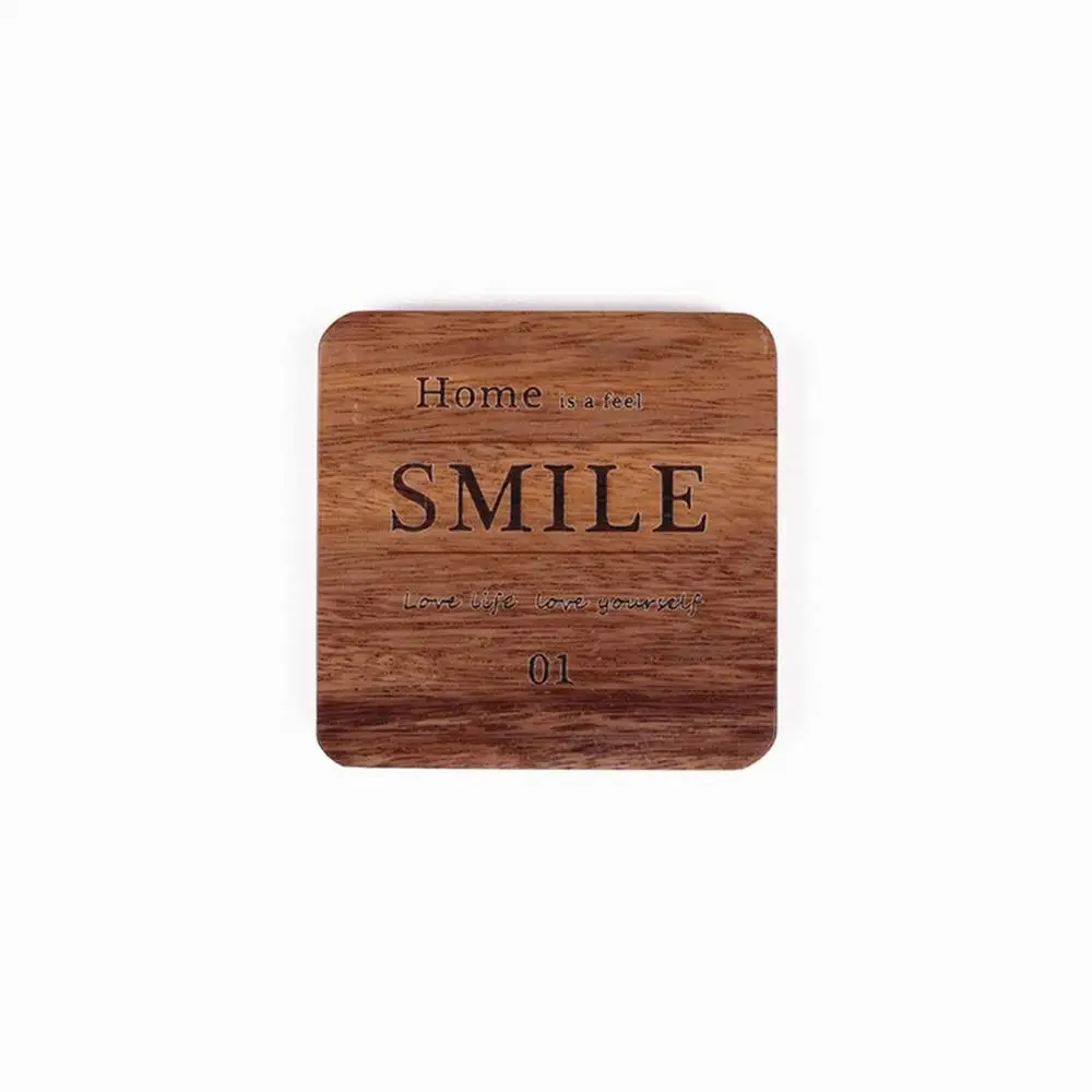smile Coaster коврик нескользящий изоляционный маленький коврик для чаши покрытый Coaster кружка термостойкая подставка для кофейной чашки домашний декоративный - Цвет: smile