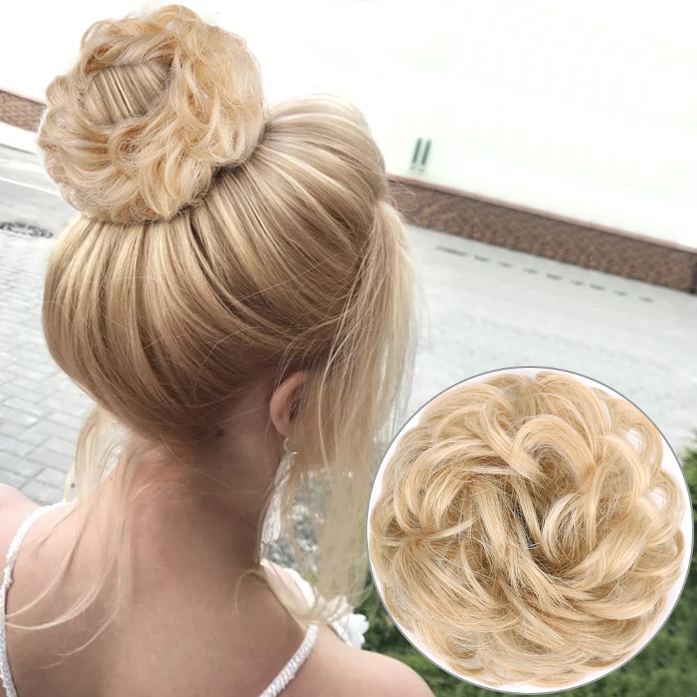 Messy Hair Bun For Women Hairpiece Extensions Synthetic Wig Ring