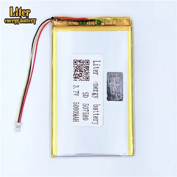 

plug 1.0-3P 507580 5000mah 3.7V Rechargeable charging lithium polymer battery for Tablet PC Smart mobile phone