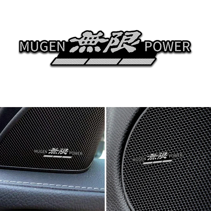 4pcs 3D aluminum speaker stereo badge emblem Sticker for Honda Mugen Power Accord CRV Hrv Jazz Car Accessories | Автомобили и