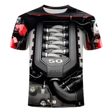 Camiseta mecánica de verano para hombre, camiseta de moto, ropa Punk, ropa Retro, camiseta mecánica, camisetas para hombres, divertida camiseta 3d