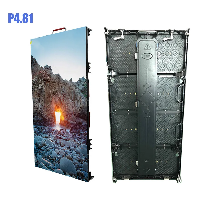 Литой под давлением алюминий 500x1000 мм 104*208 точечный шкаф Аренда P4.81 открытый RGB