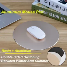 EPULA коврик для мыши круглый коврик для мыши алюминиевый Нескользящий Резиновый коврик для мыши Компьютерные аксессуары водонепроницаемый коврик для мыши