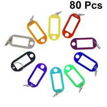80Pcs Schlüsselanhänger Durable Bequem Praktischen Schlüssel Tags Mit Ring für Hause
