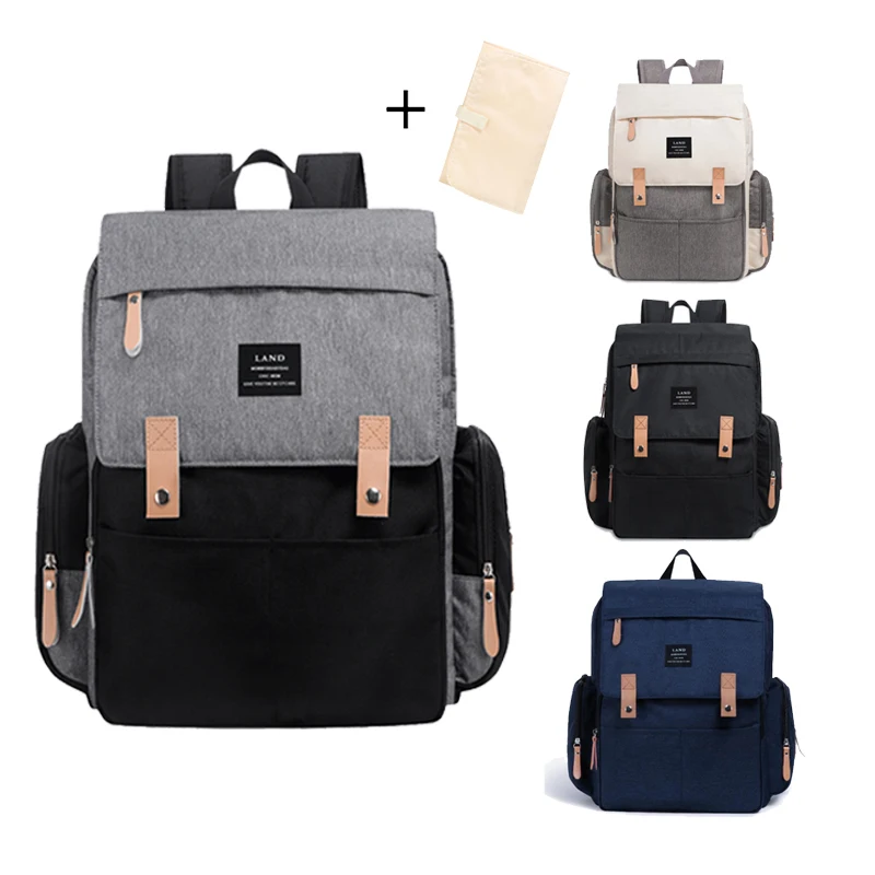 Land Large Capacity Diaper Bag Fashion Travel Backpack for Mom and Dad Solid Mummy Bags Stroller Organizer Bag for Baby Care Land Large Capacity Diaper Bag Fashion Travel Backpack for Mom and Dad Solid Mummy Bags Stroller Organizer Bag for Baby Care