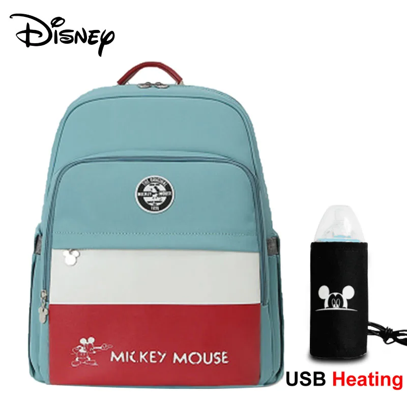 Сумка для подгузников disney, USB, для коляски, для мамы, для беременных, сумка для подгузников, водонепроницаемая, многофункциональная, сумка для мам, большая емкость, Детский рюкзак, Новинка - Цвет: 3