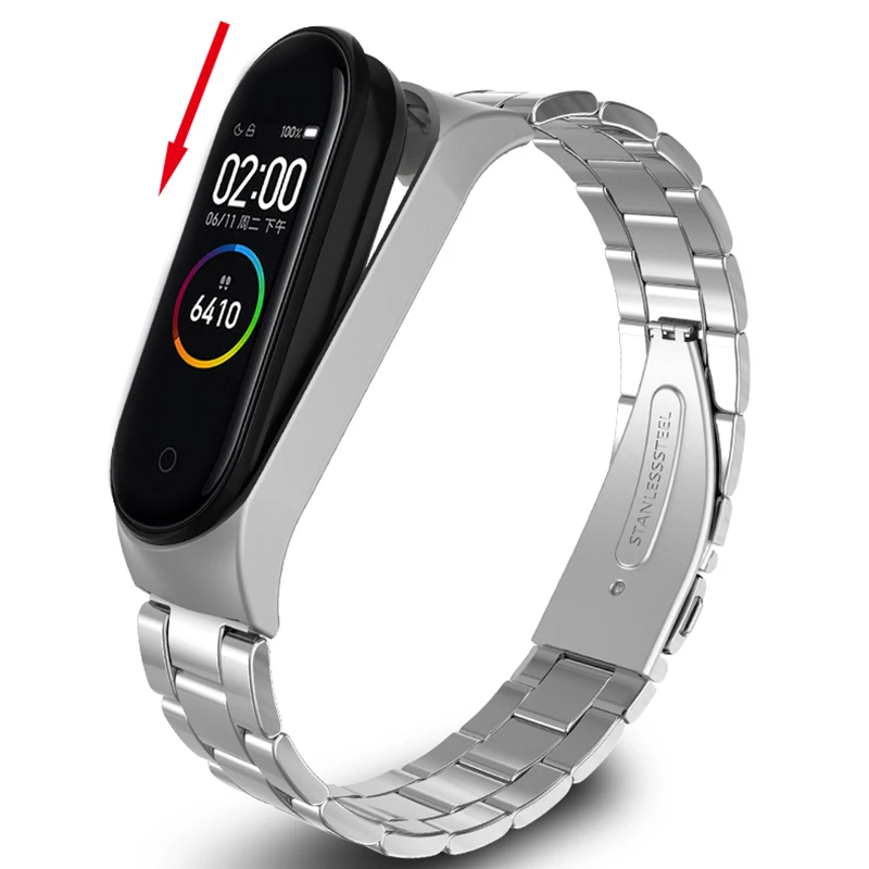 Браслет для Xio mi Band 3 металлический браслет из нержавеющей стали Сменные аксессуары для Xio mi Xaio mi Xia mi xaomi mi
