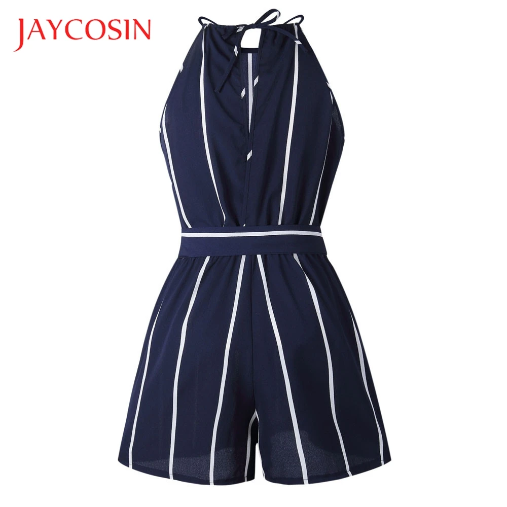 JAYCOSIN, полосатые, с принтом, женские, без рукавов, плоские брюки, спортивный костюм, качественный материал, летняя, свободная, повседневная одежда