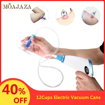 

12 Cups Vacuum Cans Set Electric Cupping Suction Jars Massage Sucker Back Body Anti Cellulite Chinese Medical Therapy Kit Relax