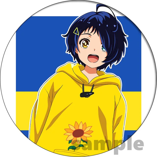 Cartoon WONDER EGG PRIORITY Ohto Ai Cosplay Badge Brooch Pin Anime Accessories For Clothes Backpack Decoration gift 8