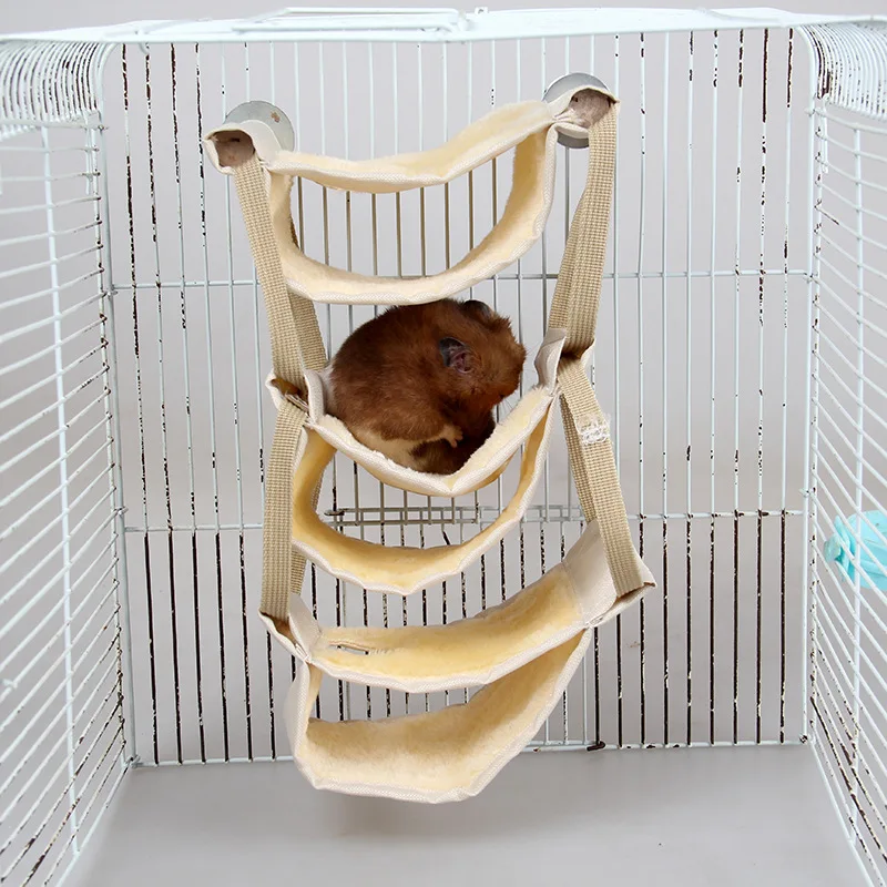 Small Pet Nest Plant ji zekee ftianshu Warm Solid Wood Skeleton Hammock Winter Small Pet Cage Hanging Multilayer Hanging House