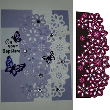 

Laço flor de corte metal dados scrapbooking estêncil para álbum papel diy presente cartão decoração gravação dados novo New