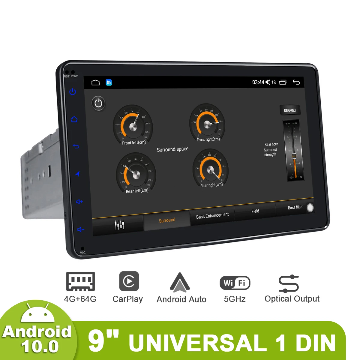 Autoradio Android 1 Din Radio With Screen 9 Inch Android 10 Central