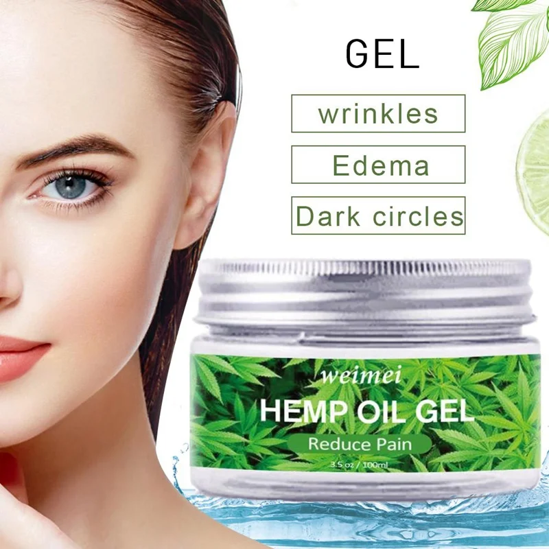 

100g Hemp Oil Gel Eye Gel Eye Mask Soothing Stress Improves Sleep Massage Seed Oil Gel For Eye Bags