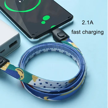 Fast Charging Fashion Strap Micro USB Type C Iphone Xiaomi Huawei Samsung Data Line Cable